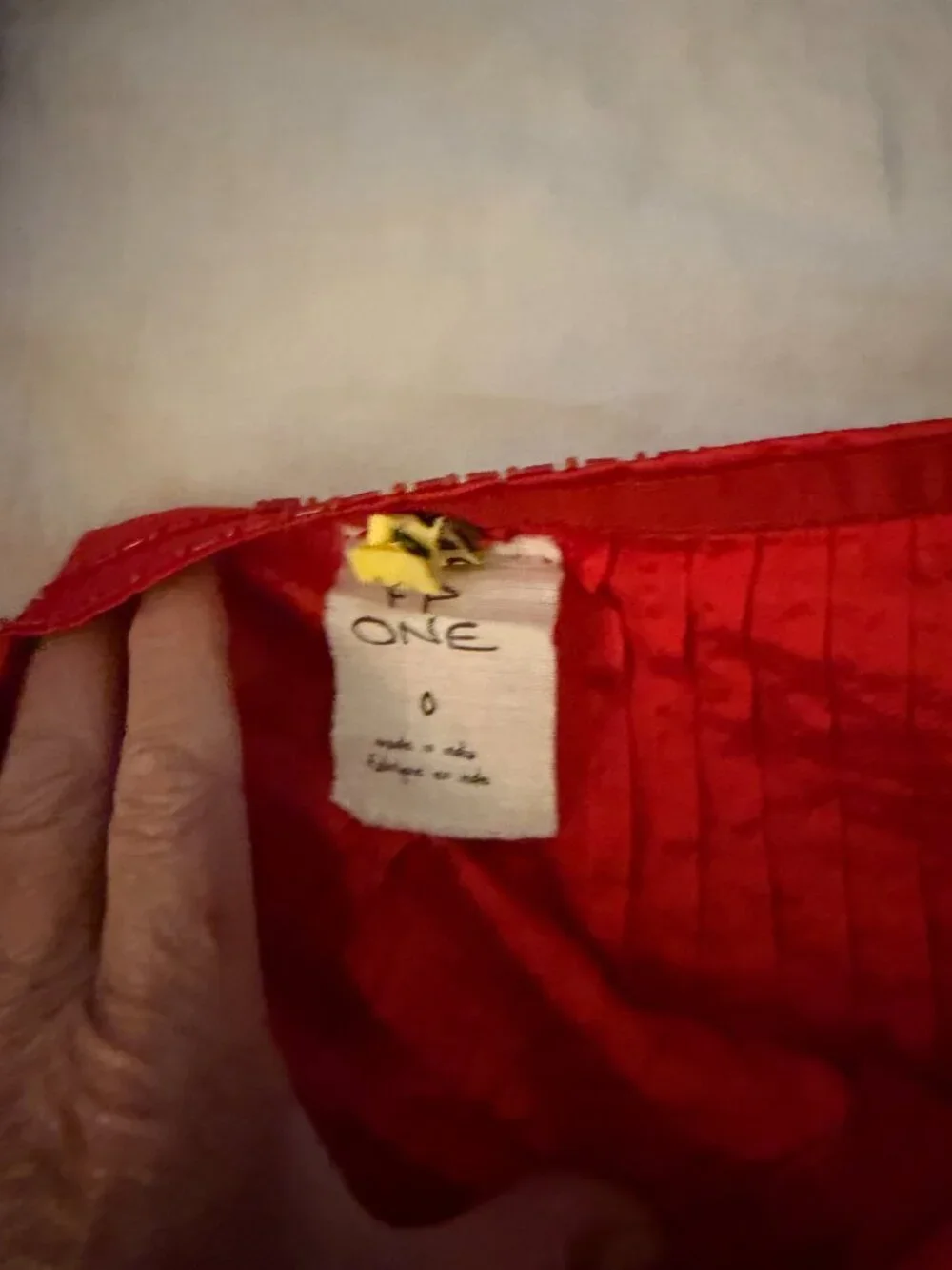 Free People ONE Size 0 Red Full Flowy Maxi Skirt Boho